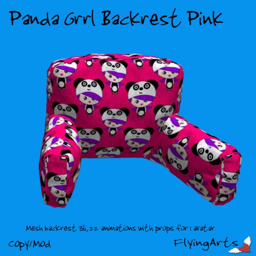 !FA! Panda Grrl Backrest Pink