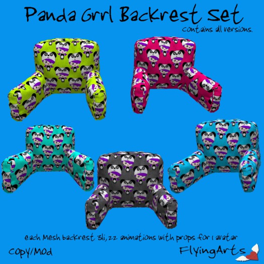 !FA! Panda Grrl Backrest SET