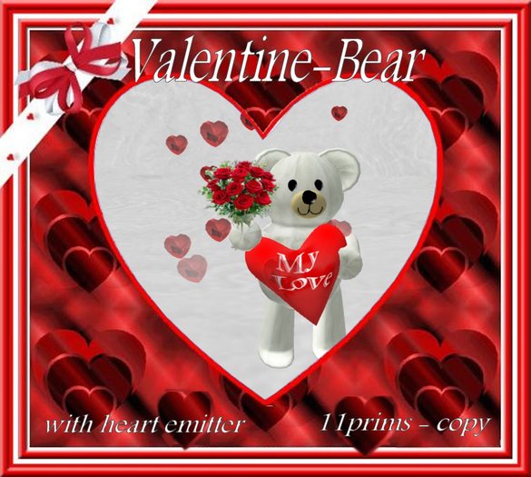Teddy bear with heart & Roses