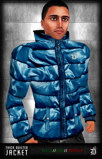 DEF! Jacket / Thick Quilted / Blue