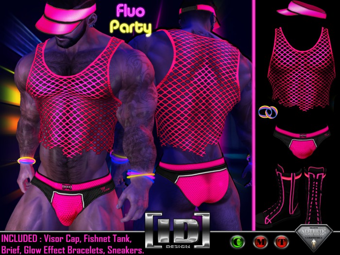 [ ID ] Fluo Party Pink Outfit for (NIRAMYTH) - AESTHETIC