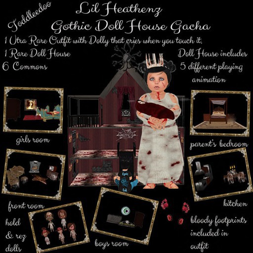 ~LH~Adult BedRoom Gothic Doll House