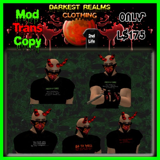 DRC - Satanism Shirts by Pyro - Set 2 - 5 Total (Megapack)
