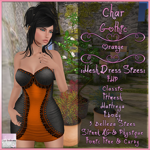 Char Dress Gothic Orange