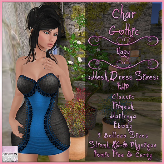 Char Dress Gothic Navy