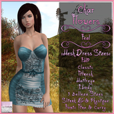 Char Dress Flowers Teal