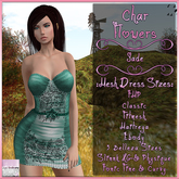 Char Dress Flowers Jade