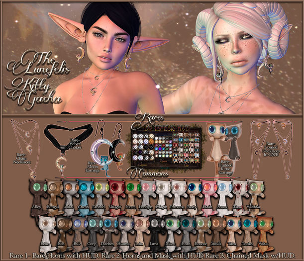 :[P]:-Lunefelis Gatcha:// Earrings- Roscoe