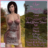 Char Dress Flowers Coral