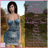 Char Dress Flowers Blue