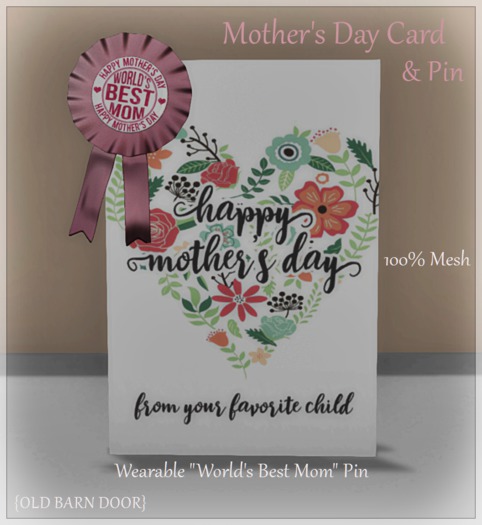 {OBD} MOTHERS DAY CARD & PIN 2