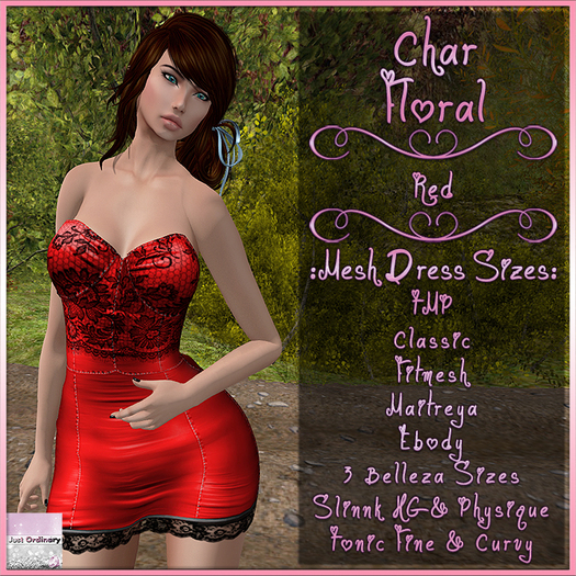 Char Dress Floral Red
