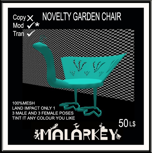 NOVELTY GARDEN CHAIR