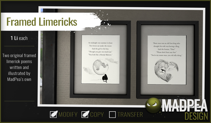 MadPea Framed Limericks