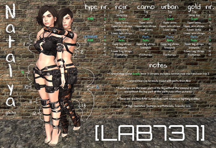 [LAB737] Inverse-Natalya-Maitreya-Lower Arm Straps [gold]