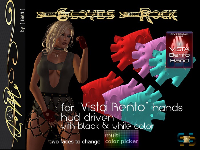 [ IBAN ] //023 MESH LEATHER GLOVES ROCK FOR VISTA BENTO