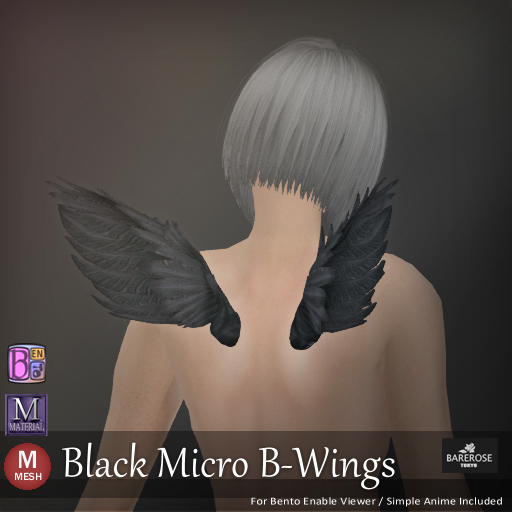::: B@R ::: Black Micro B-Wings (Bento Wings)