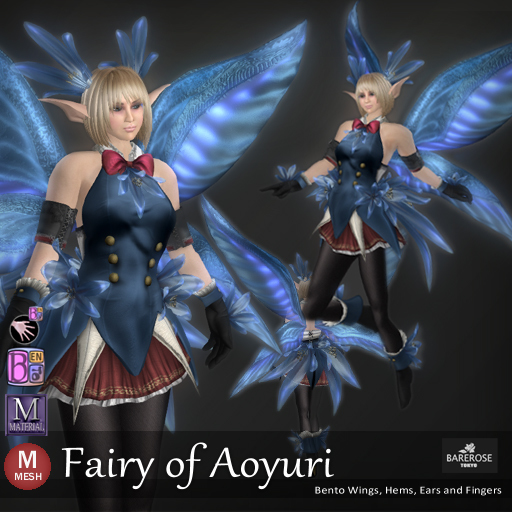 ::: B@R ::: Fairy of Aoyuri (BENTO Wings, Gloves, Ears and Hem)
