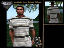 Grey & Black Stripe Tee