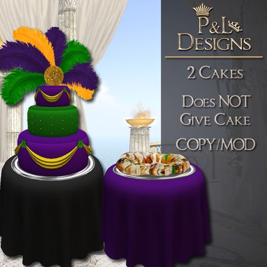 [P&L] - Cake - Mardi Gras (2 Cakes!)