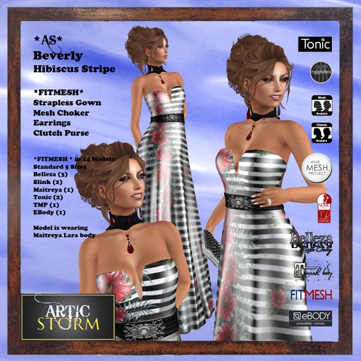 *AS* Beverly Hibiscus Stripe Ensemble