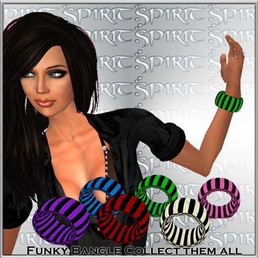 *S* Black and Green Bangle