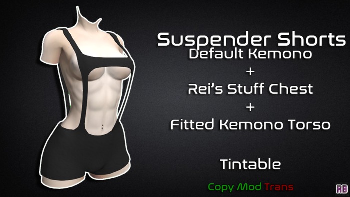 [RB] Suspender Shorts (Default Kemono + Reis + Fitted) (Box)