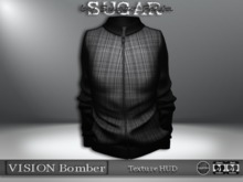 SUGAR for Men - VISION Bomber - (BLACK PLAID) w HUD *Add Me*