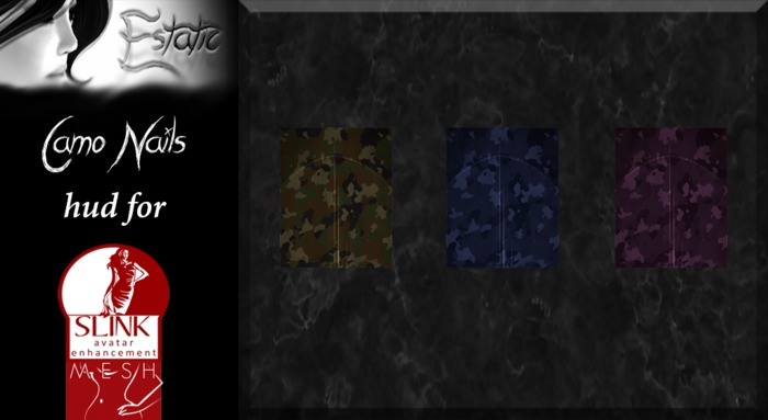 ~E~ Camo Nails - Slink HUD