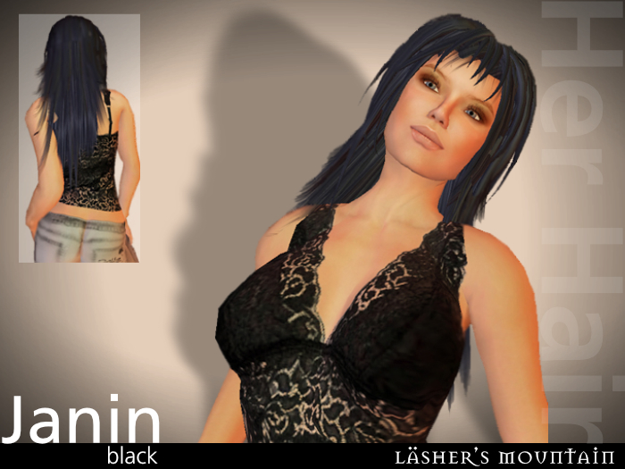 Black JANIN Long Flowing Flexi HAIR