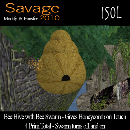 Bee Hive with Bee Swarm - Gives Honeycomb on Touch