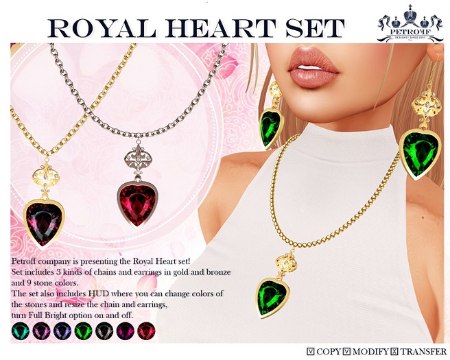 *PetroFF* Royal Heart Set