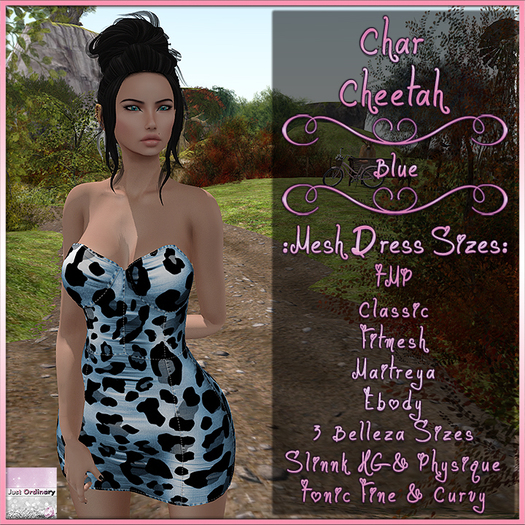 Char Dress Cheetah Blue
