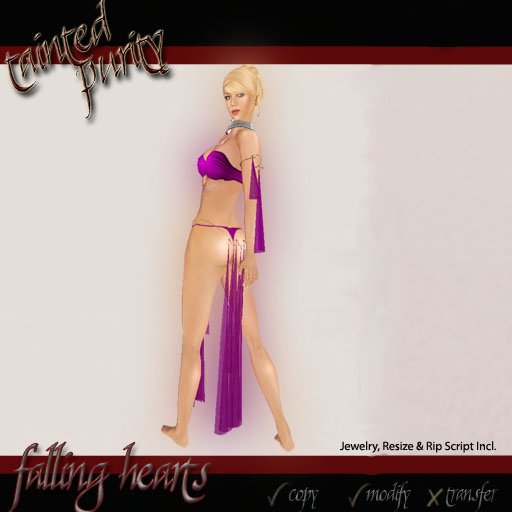 Silks-Tainted Purity Falling Hearts Fuscia