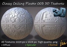 JU 2 Classy Ceiling Plaster 003 3D Textures Full Perm