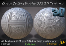 JU 2 Classy Ceiling Plaster 002 3D Textures Full Perm