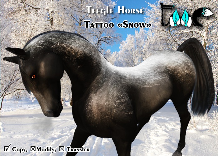 [FMC] Teegle Horse  - Tattoo "Snow"
