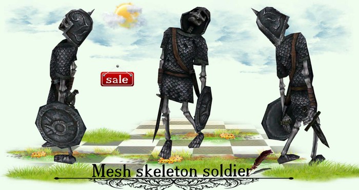 Mesh skeleton soldier