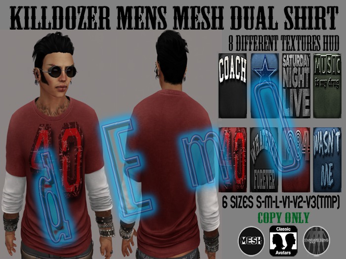 DEMO Killdozer Mens Mesh Dual Shirt