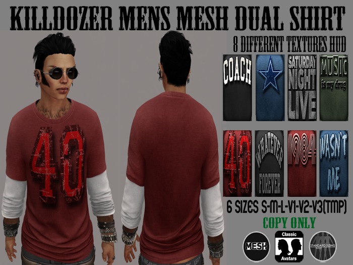 Killdozer Mens Mesh Dual Shirt