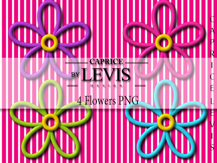 4 Flowers PNG by CapriceLevis
