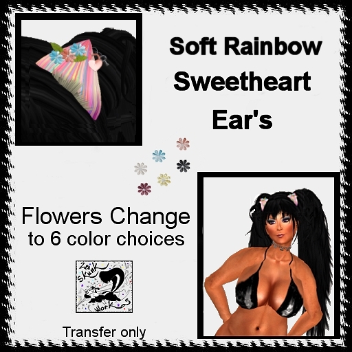 SweetHeart Ears Soft Rainbow