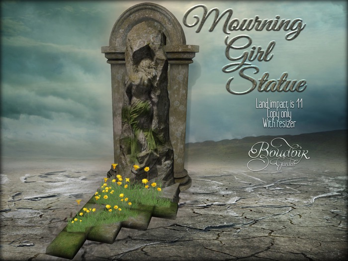 Boudoir Garden - Mourning Girl Statue