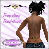 !!Sap's Fashion:Yellow Tribal Heart Tramp Stamp (Back)