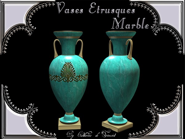 "CdT" Vases "Etrusques" Marble