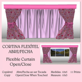 Cortina Flexivel - Abre/Fecha - Lua - Rosa - Copiavel