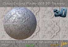 JU Classy Ceiling Plaster 003 3D Textures Full Perm