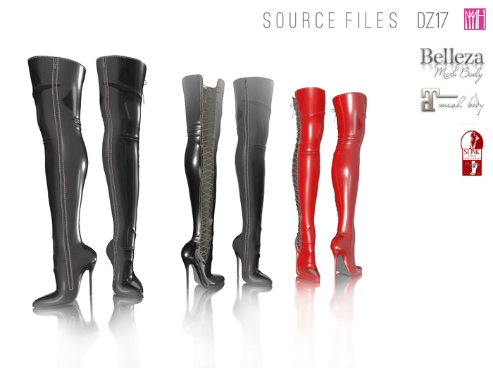 [DZ] Millionheels 17 Source Files Over knee boot