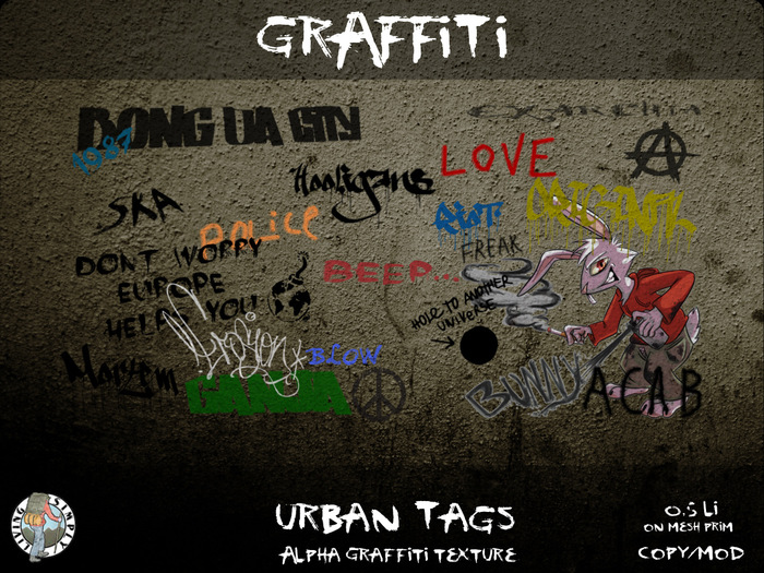 ''Living Simply'' Graffiti tags