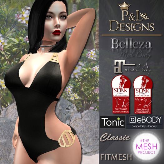 [P&L] - One Piece Swimsuit Black